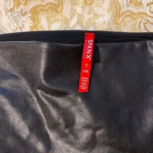 SPANX faux leather leggings.  Sz large/petite.  Tried on but never worn.